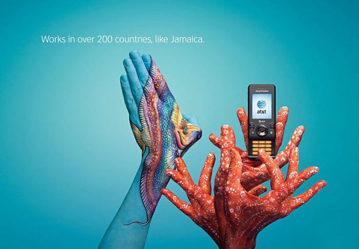 Creative advertising with painted hands - 20