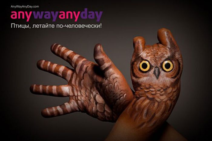 Creative advertising with painted hands - 30