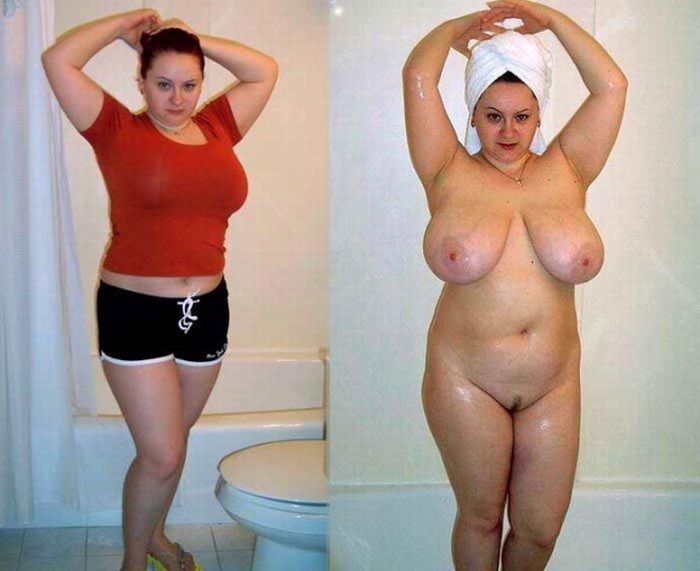Girls with and without clothes - feel the Difference - 48