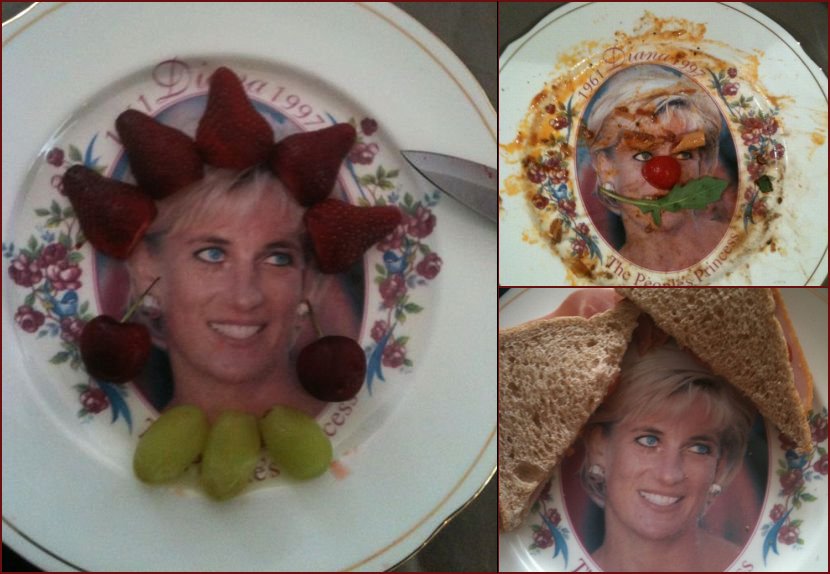 Having food with Lady Di - 1