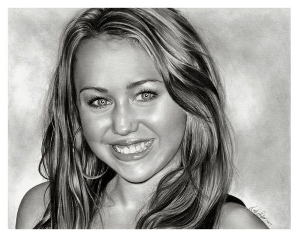 Realistic portraits of celebrities drawn in pencil - 15