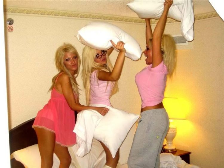 Women go pillow fight - 18