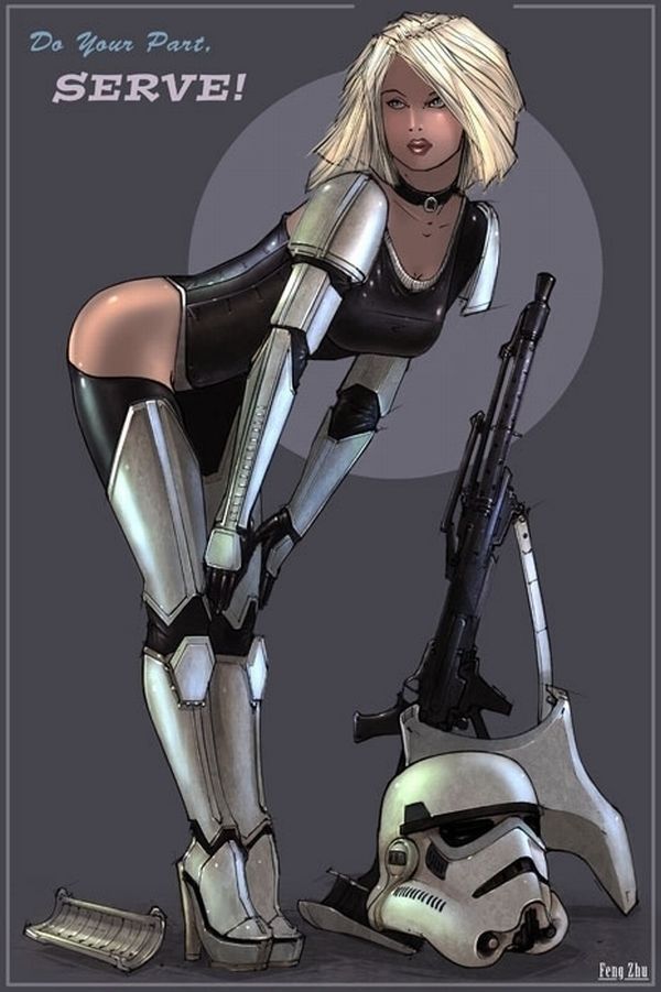 Pin-up illustrations of Star Wars from Feng Zhu - 01