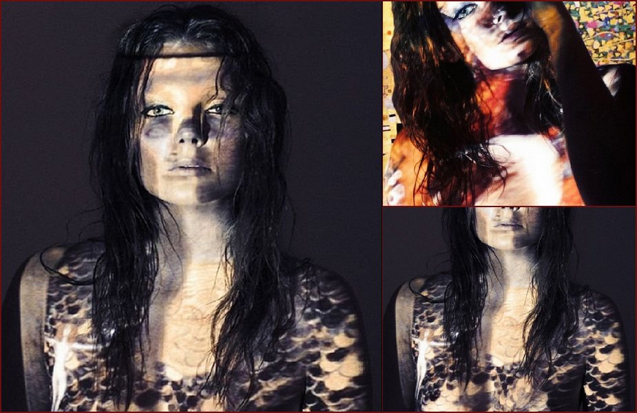 Model Eniko Mihalik got naked for the pictures of the artist Gustav Klimt - 10
