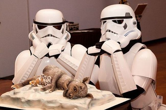 Star Wars fan ordered the most disgusting cake at his wedding - 01