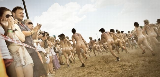 Naked sprint at the Roskilde Music Festival - 25
