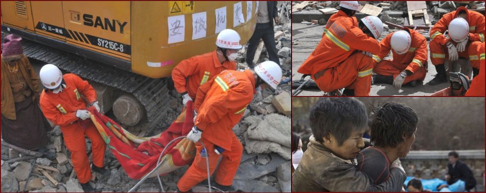 Rescue works after the earthquake in China - 13