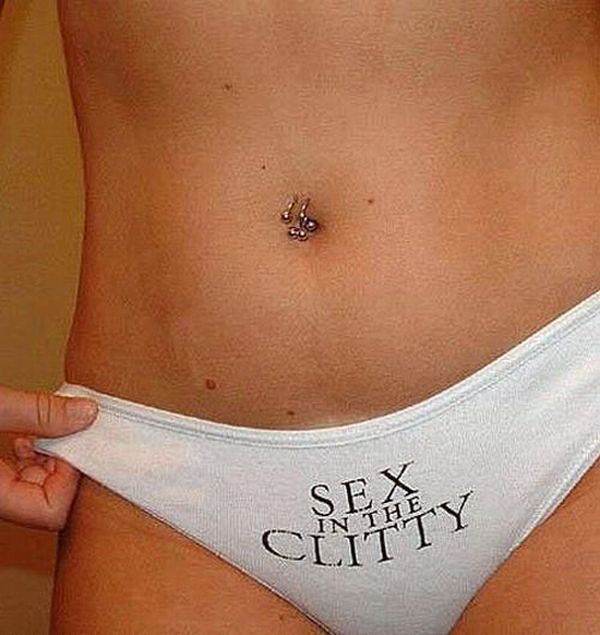 Women's panties with funny slogans - 01