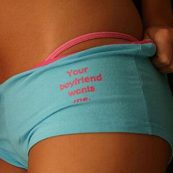 Women's panties with funny slogans - 10