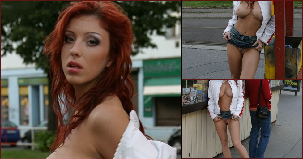 Jana shows her forms in the streets - 13
