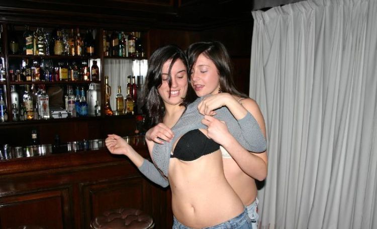 Two drunken wicked women made a great show in a bar - 01