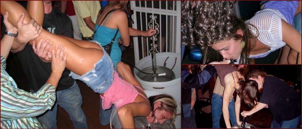 Sultry beauties do keg stands - 1