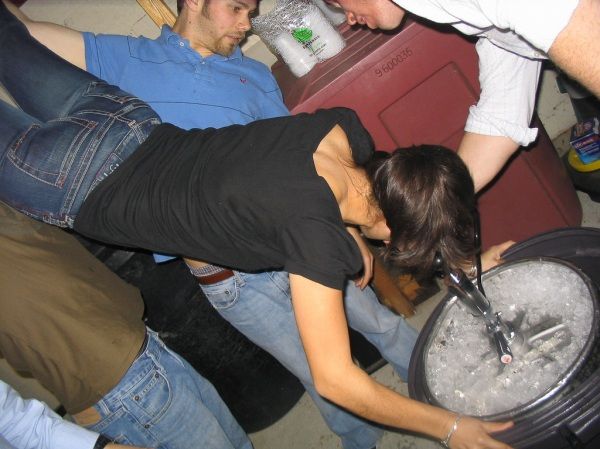 Sultry beauties do keg stands - 16