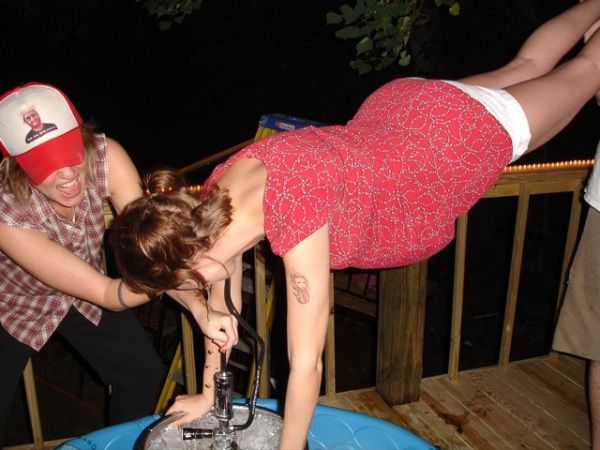 Sultry beauties do keg stands - 33