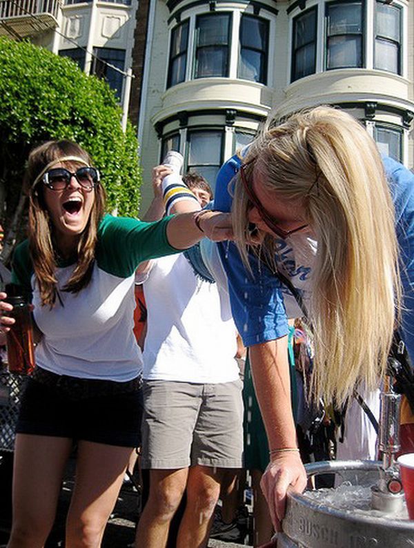 Sultry beauties do keg stands - 67