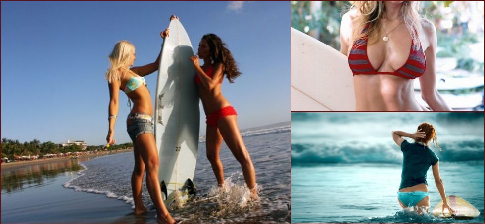 Sexy beauties with surfboards - 14