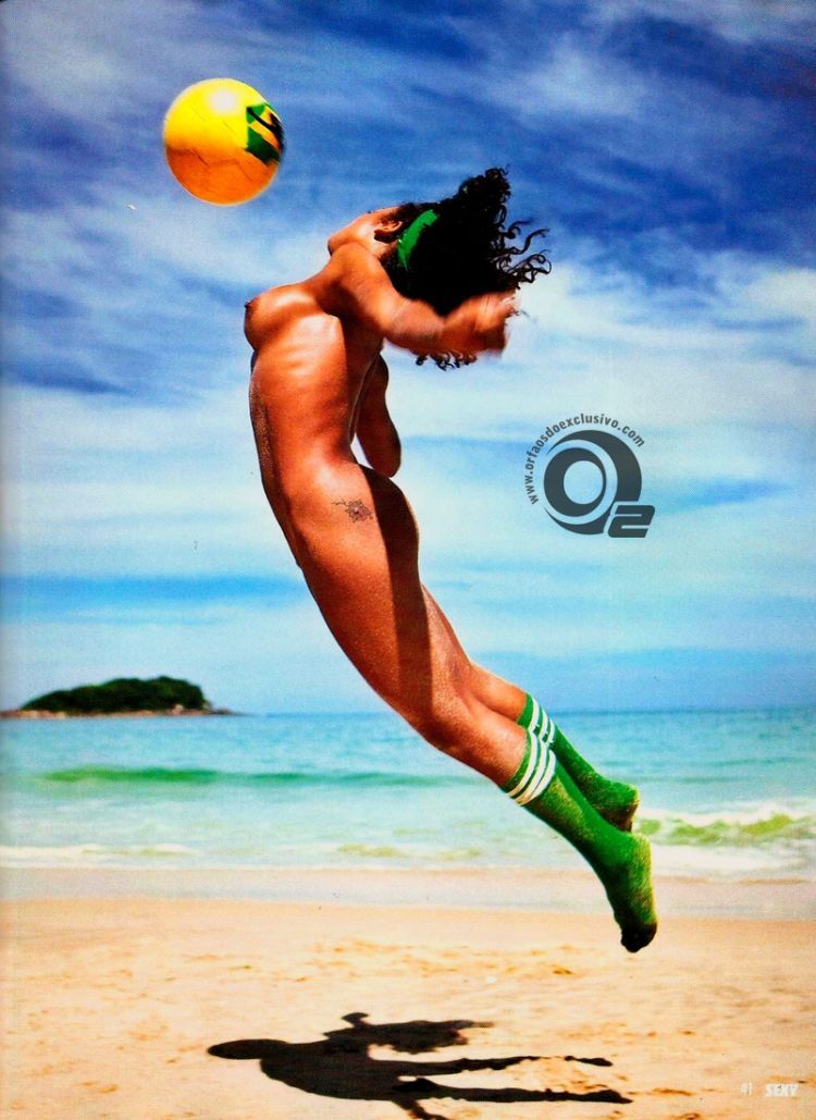 Girls playing beach volleyball naked in the recent issue of Sexy magazine - 08