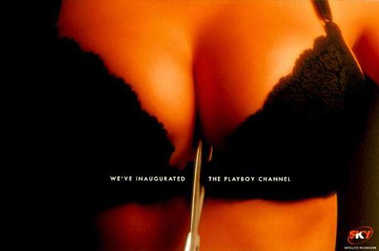 Playboy advertisement, no less revealing than the magazine itself  - 03