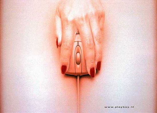 Playboy advertisement, no less revealing than the magazine itself  - 05