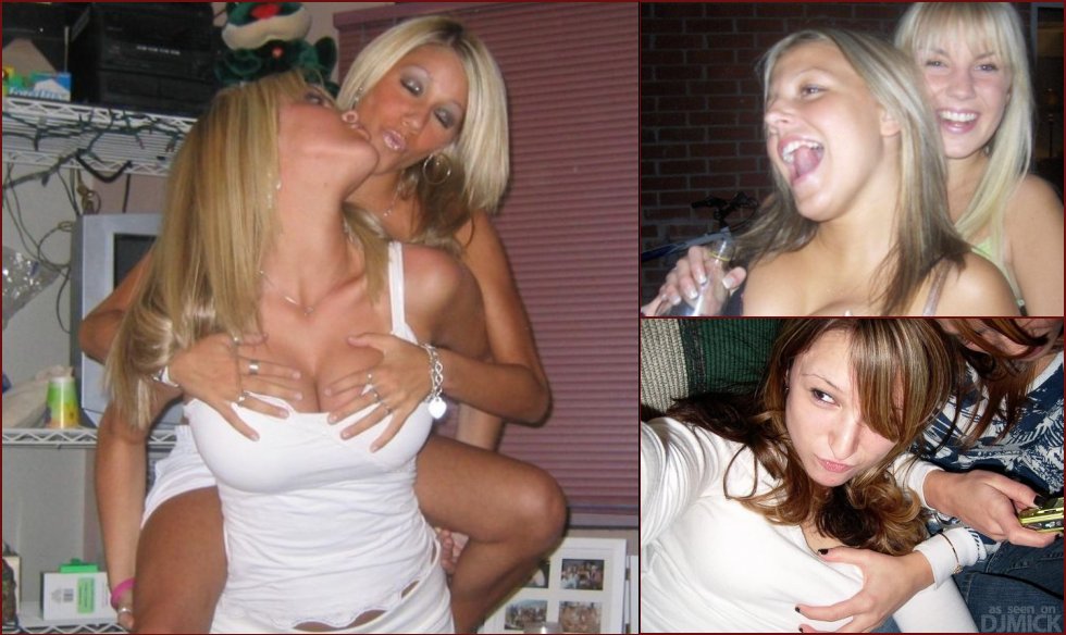These girls love to touch titties. Especially those of others - 15
