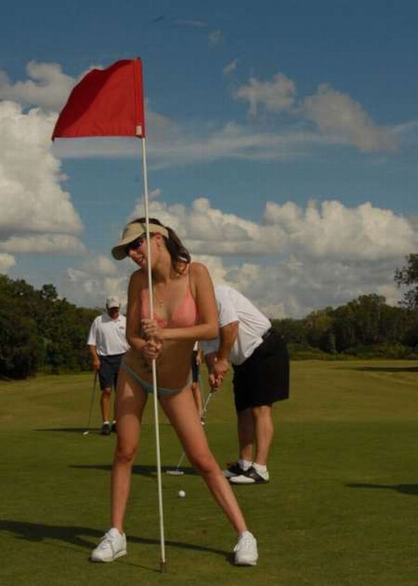 Balls, clubs and hot girls – who’d refuse to look at such a golf game? - 01