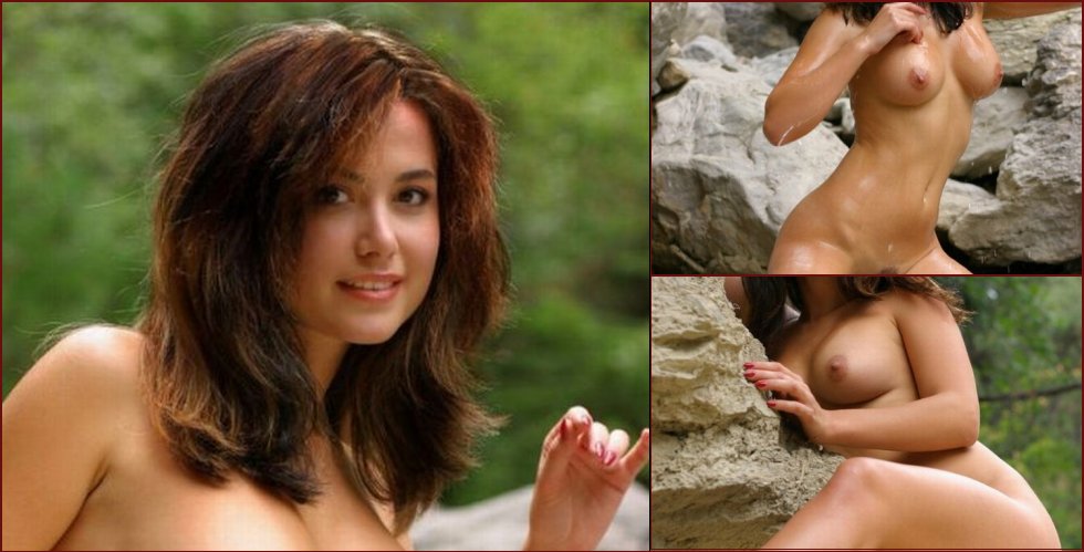 Pretty Tala poses on the rocks - 5