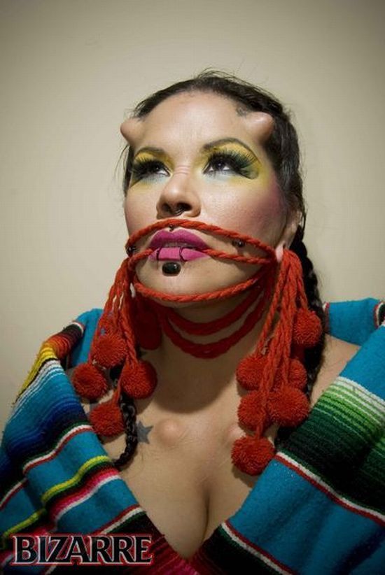 La Negra tried all the existing types of body modifications - 10