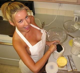 Seductive girls in aprons thumb