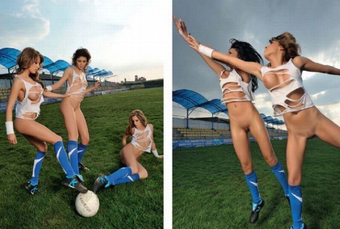 Naked soccer in the Romanian edition of Playboy magazine - 08