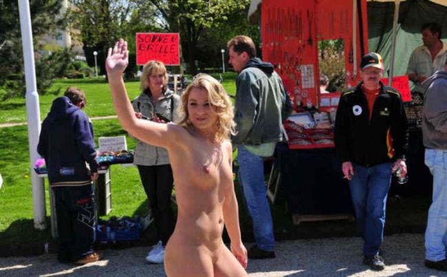 Nudists on the streets of Germany - 22