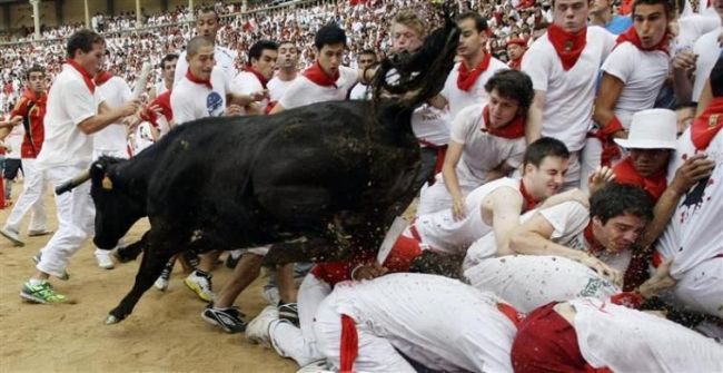 The Running of the Bulls at the San Fermin festival - 10