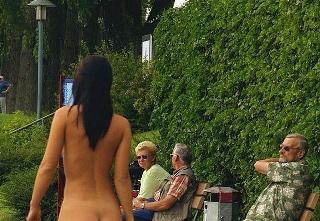 Naked in the street. No shame, no conscience ;)