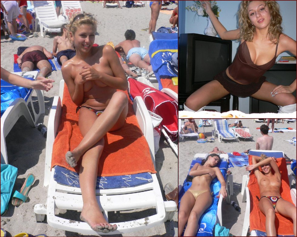 Blond chick on holiday - 15