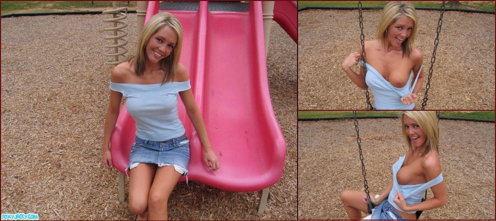 Cute amateur on the playground - 2